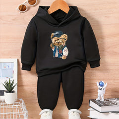 Toddler Baby Trousers Long Sleeve Sweatshirt Set SPORTS LOVER BEAR Graphic