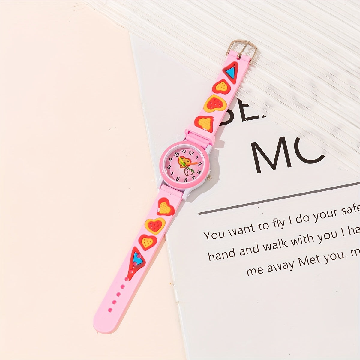 Silicone Heart Decor Quartz Watch Girls Accessories For Holiday Party Gift
