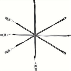 8pc Stainless Steel Whistles w/ Lanyard For Coaches