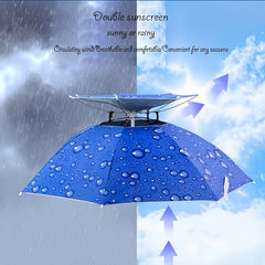Foldable Fishing Umbrella Hat Anti Rain Sun Protection