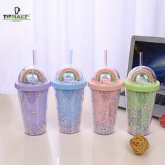 17oz Double Layer Plastic Cup for Outdoor Camping