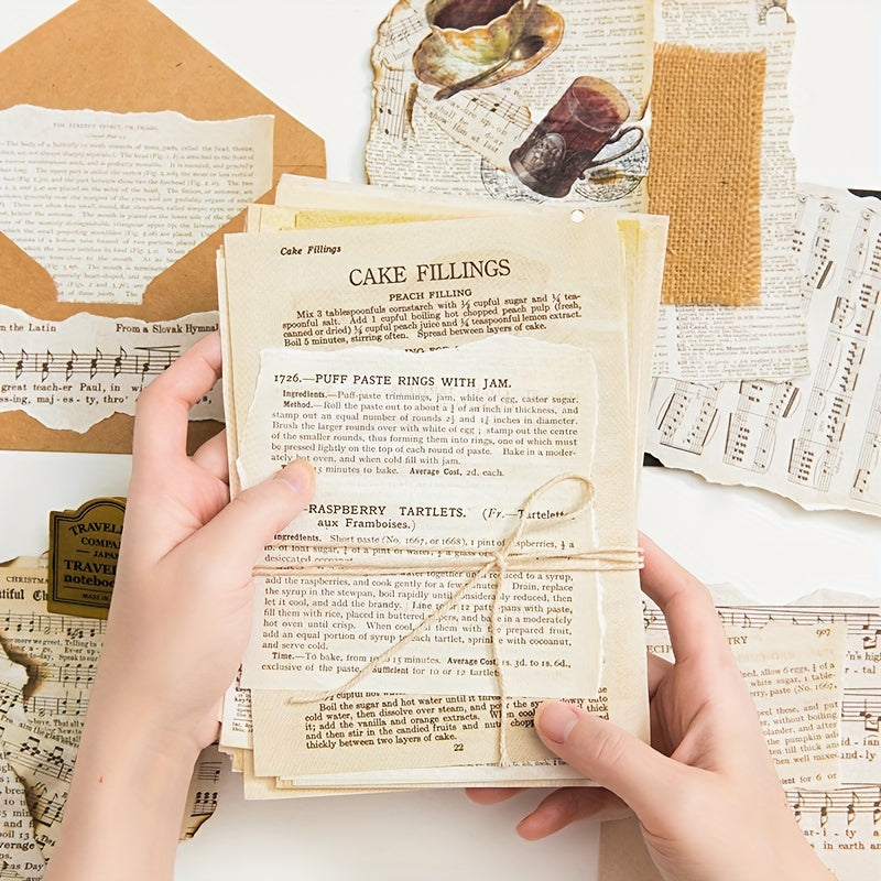 Vintage Scrapbooking and Decoupage Paper Set - 57pcs