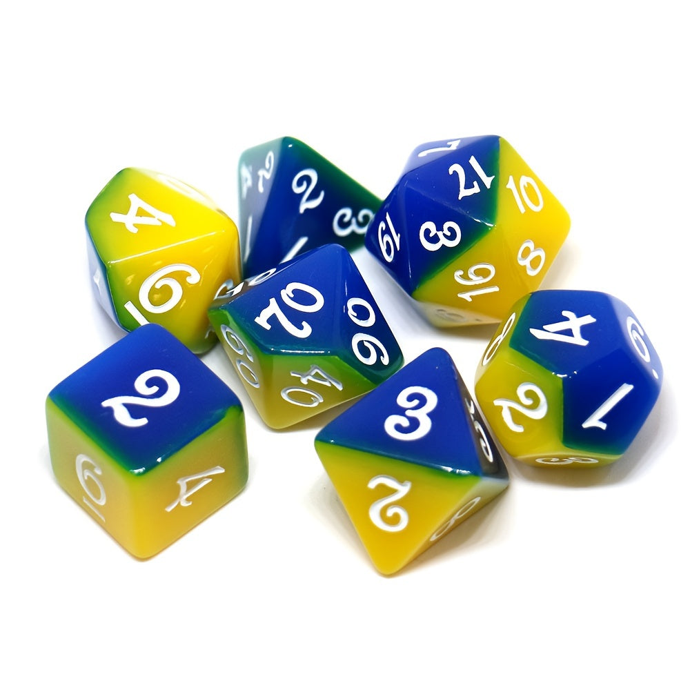 7pcs Two Tone Polyhedral RPG Dice Set