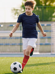 4 Pcs Quick Dry Soccer Kids Boys Jersey & Shorts & Socks & Knee Pads