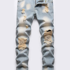 Boys Ripped Denim Jeans Long Pants Casual Kids Clothes