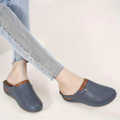 Massage Sports Sandals Faux Leather Round Toe Wear Resistance Non Slip Slides