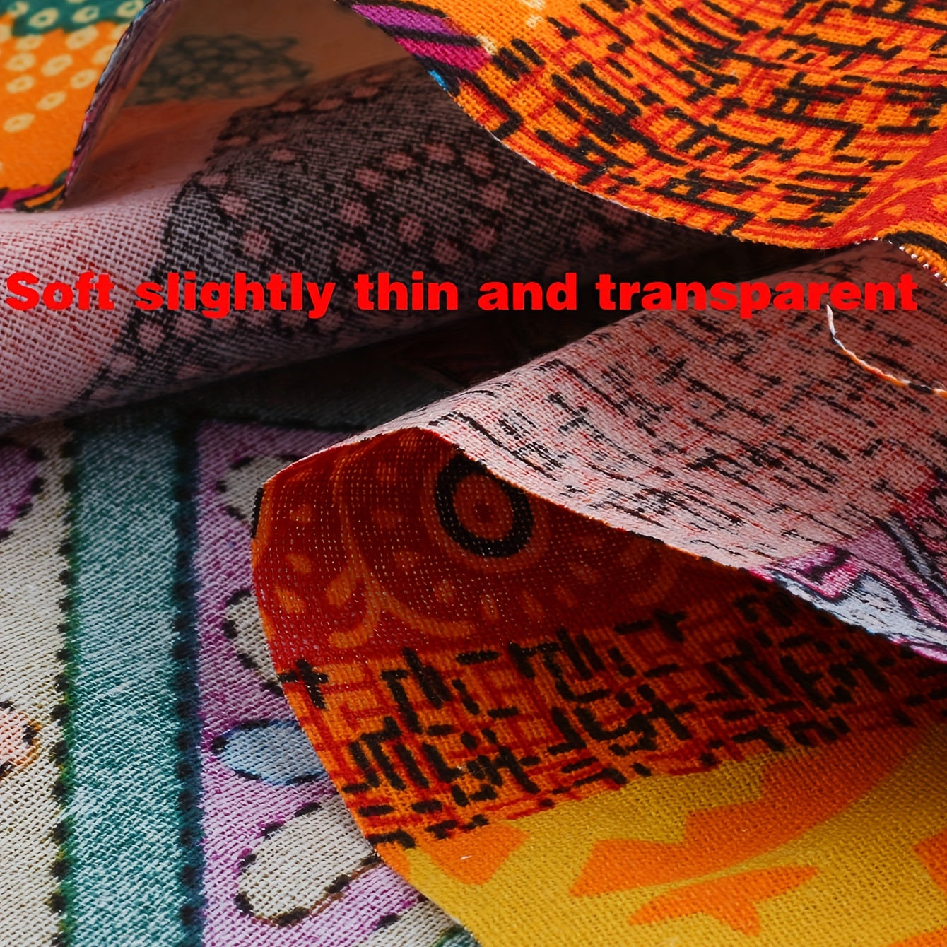 Irregular Print Cotton Linen Fabric for DIY Sewing