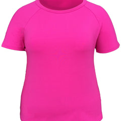 Short Sleeve Sports Top Crew Neck Stretch T shirt