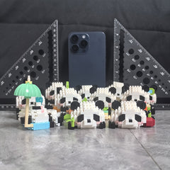 Cartoon Panda Building Blocks Toys DIY Mini Animals Assembly Models Toys