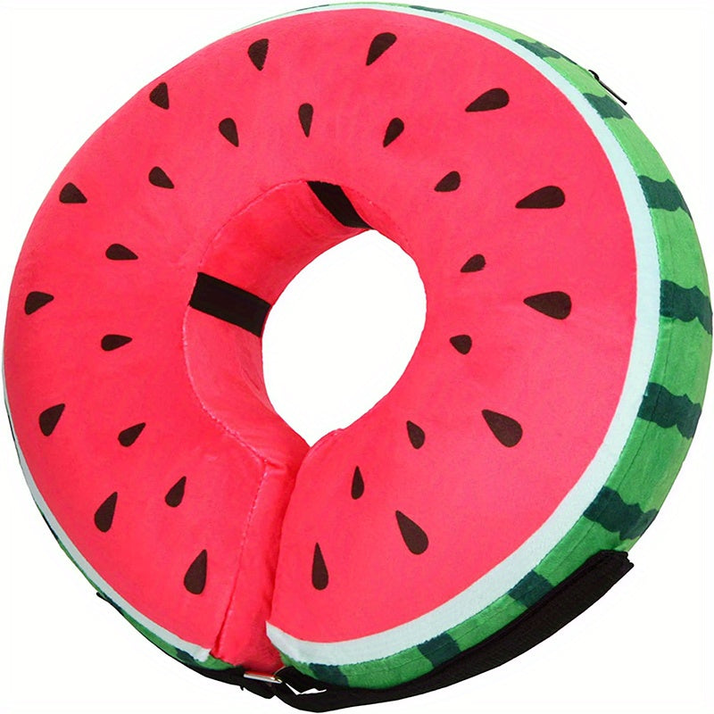 Soft Inflatable Recovery Collar for Dogs and Cats Watermelon