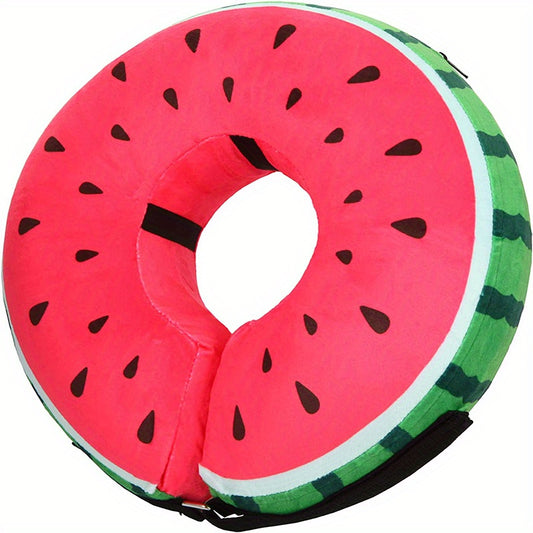 Soft Inflatable Recovery Collar for Dogs and Cats Watermelon