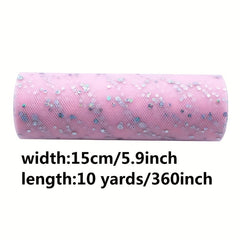 Laser Sequins Tulle Roll DIY Skirt Wedding Gift Wrap Sewing Craft Bow Bridal