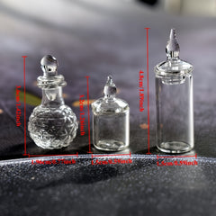 3pcs Micro Transparent Glass 1 12 Dollhouse Jar Decorations