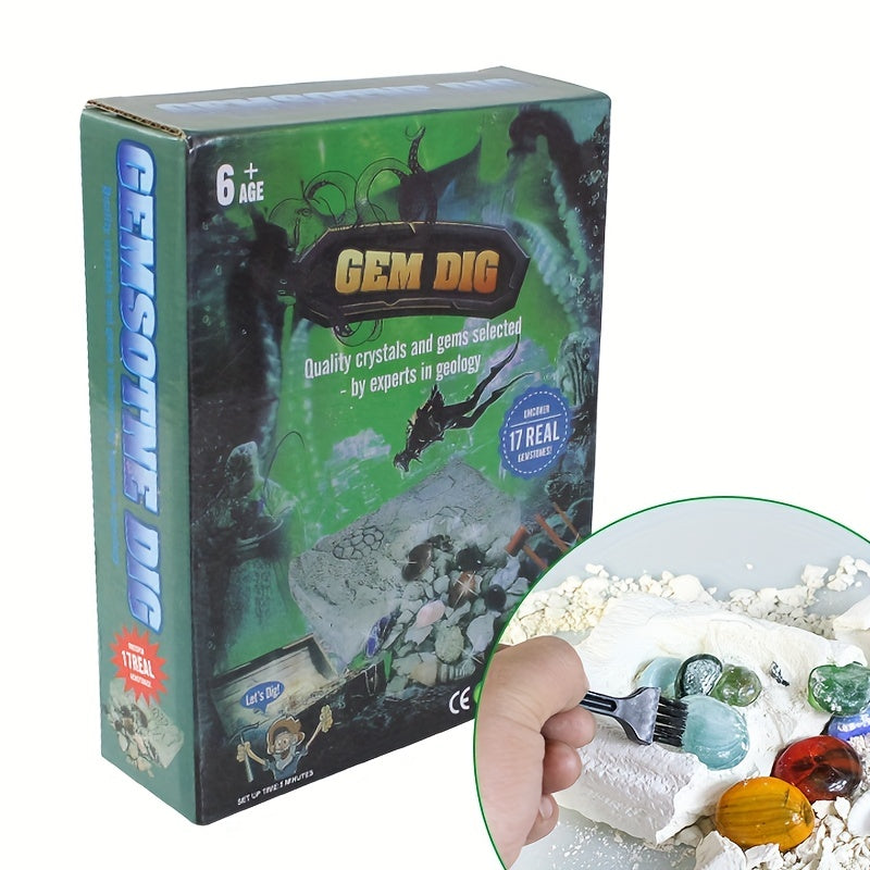 Children's Gemstone Shell Archaeological Digging Toys DIY Fairy Edu