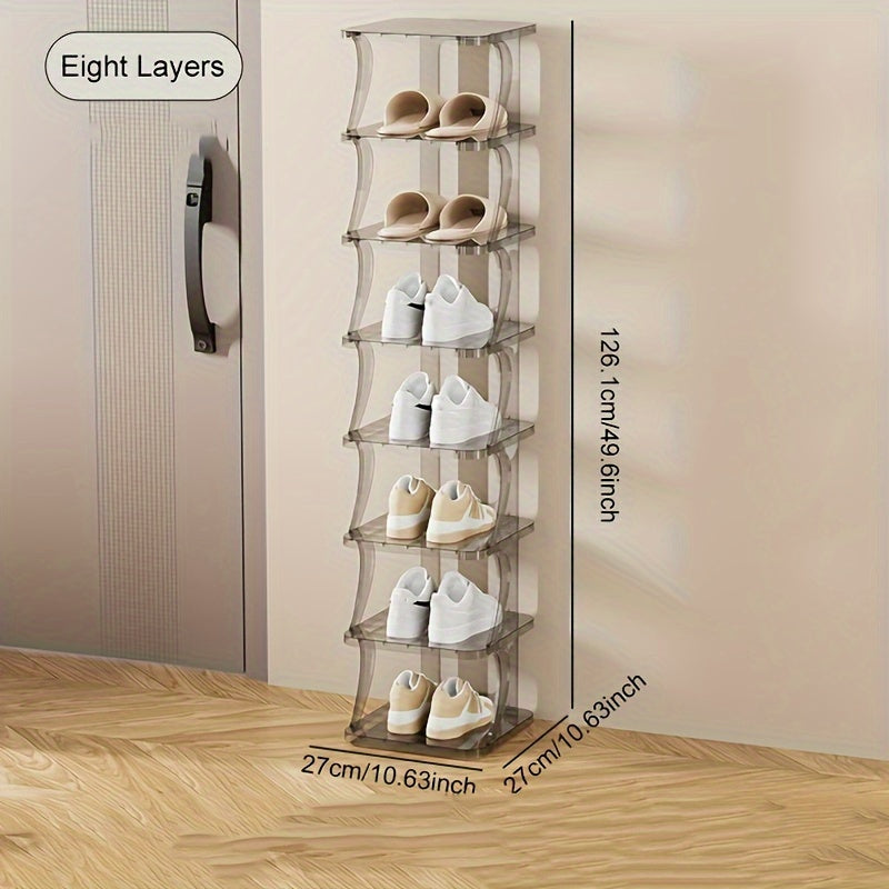 Folding Shoe Rack Stackable Shoe Storage Shelf Space Saving Organization