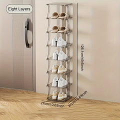 Folding Shoe Rack Stackable Shoe Storage Shelf Space Saving Organization
