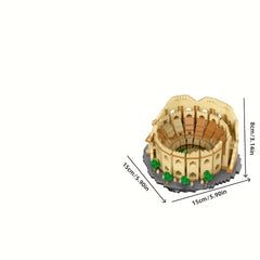 1050pcs Roman Colosseum Building Blocks Set Educational Toy