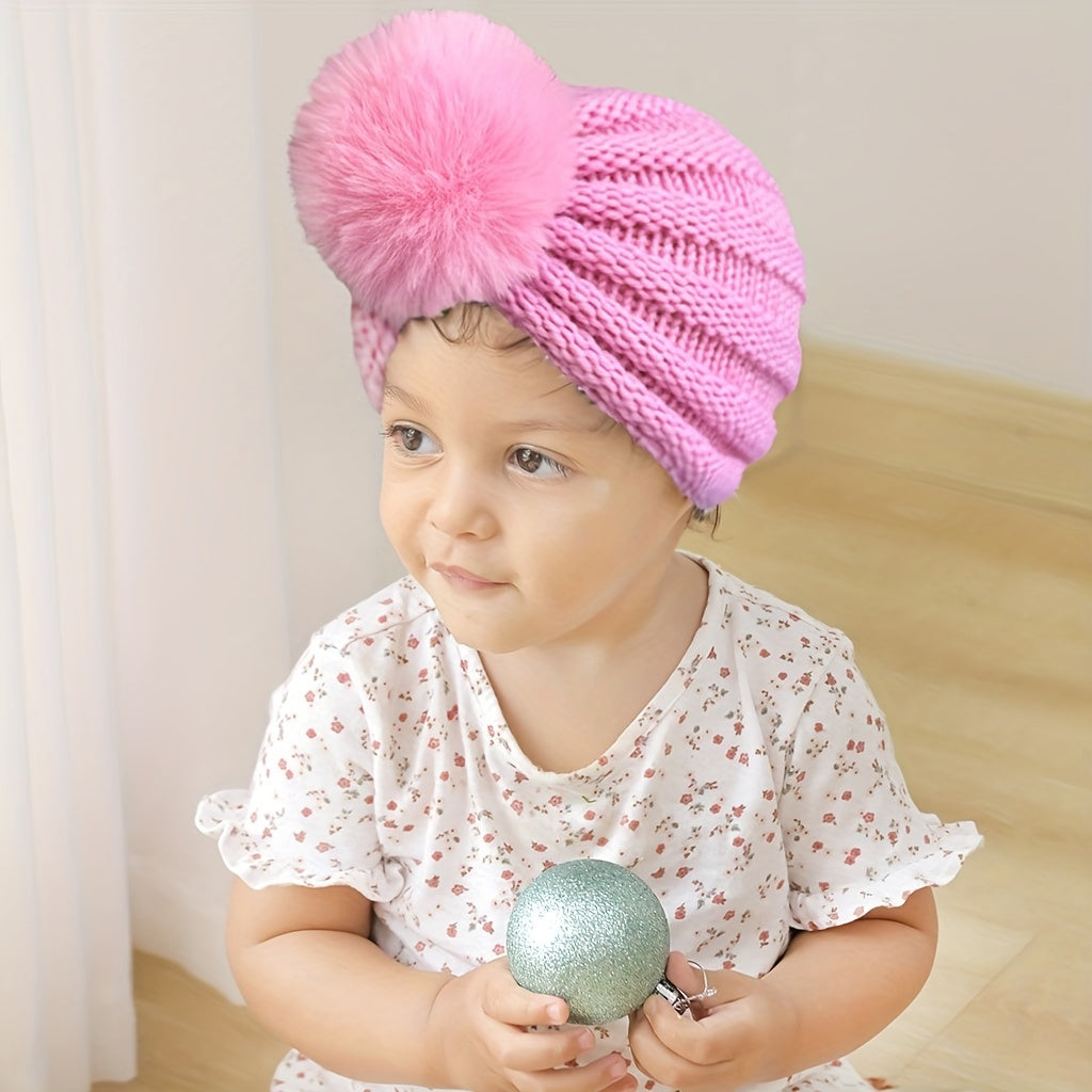 Baby Child Knitted Hat Wool Ball Thread Boys Girls