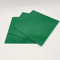 3pcs Building Block Baseplates 19x19cm 24x24 Studs ABS Plates Yellow Green Red O