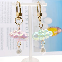 4pcs Cloud Pearl Keychain Bag Purse Pendant Birthday Gift