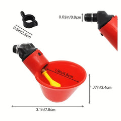 20pcs Automatic Poultry Water Cups for Quail Duck Hen Drinking & Feeding