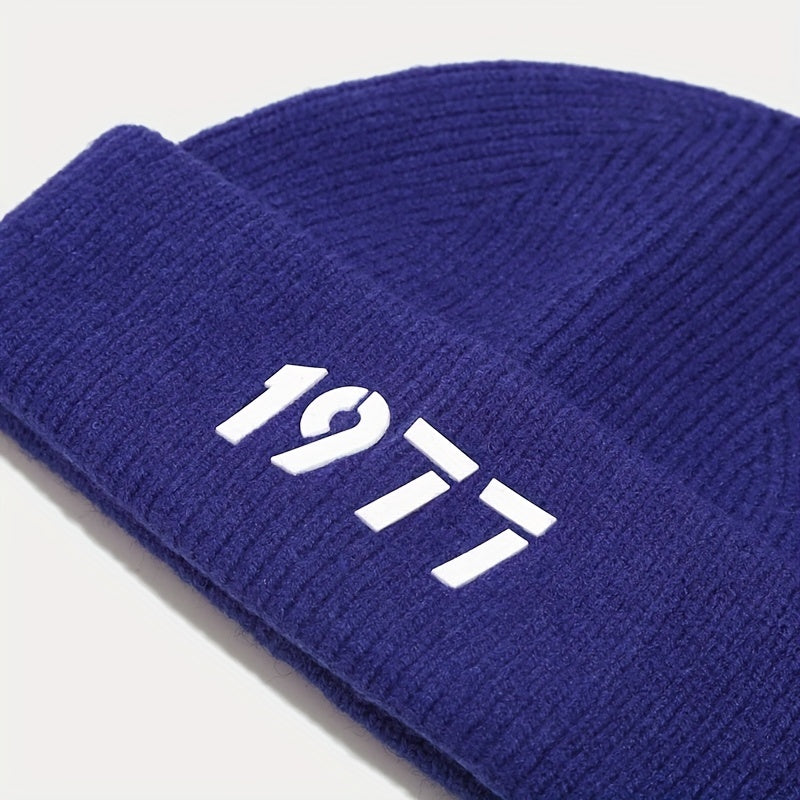 American Retro 1977 Knitted Hat Street Sweet Cooler Casual Hip Hop Autumn Winter
