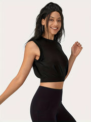 Yoga Sleeveless Crop Top Casual Running Sports Tank Top