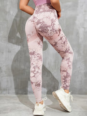Tie Dye Sports Leggings High Waist Yoga Pants