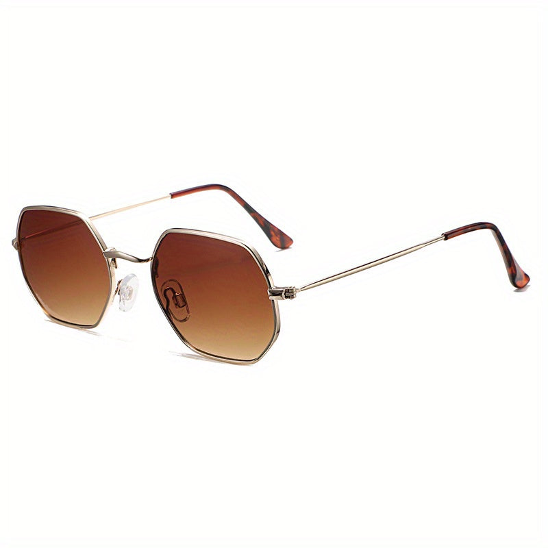 Men's Metal Small Frame Sunglasses Retro Sided with Hard Box