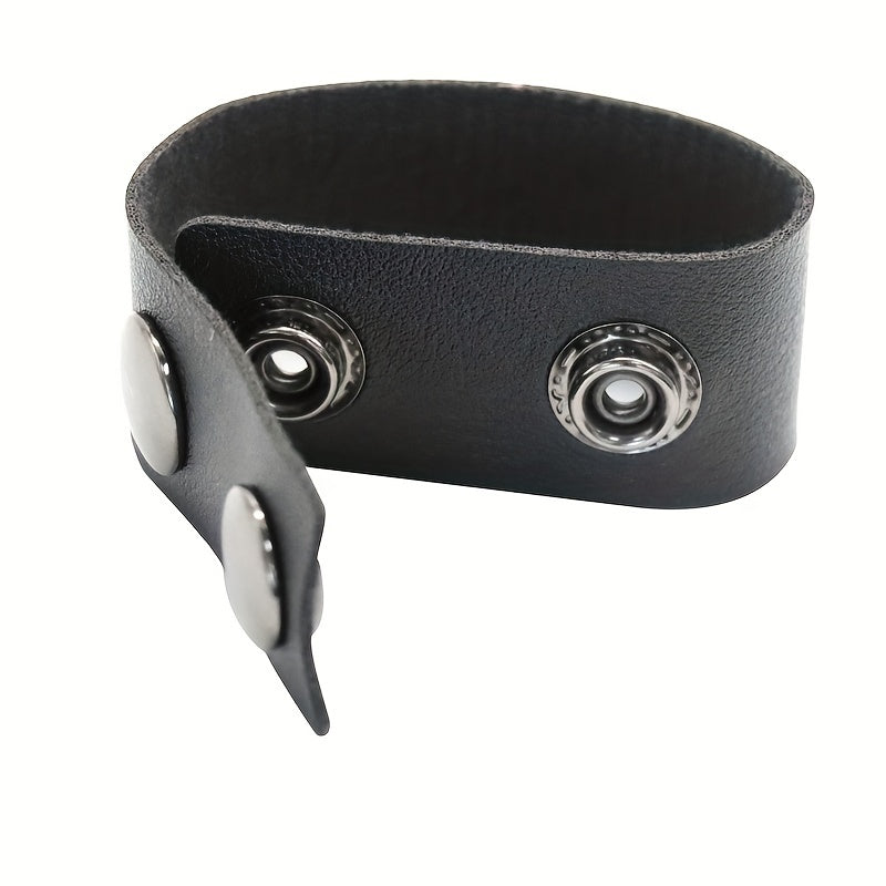 2pcs Cowhide Duty Belt Keepers with Double Snap Button