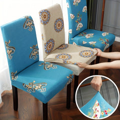 1pc Dining Room Chair Cover Stretchable Removable Washable Protector