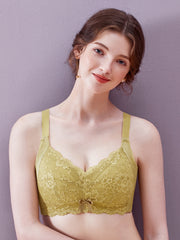 Lace Wireless Push Up Bra Comfortable & Breathable Women's Underwear