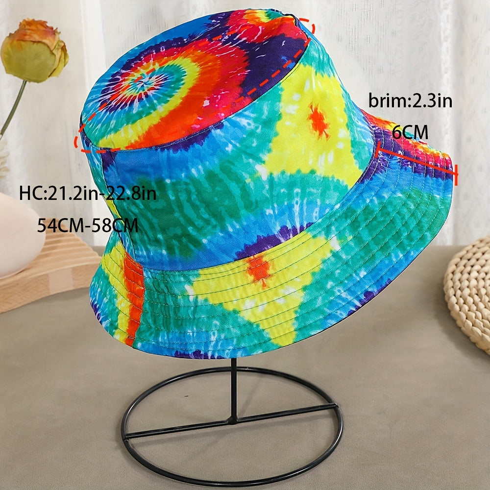 Unisex Double Sided Sun Hat with Painting Print