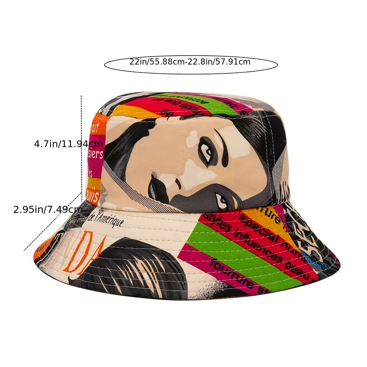 Hip Hop Anime Print Bucket Hat Lightweight Summer Fisherman Cap