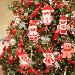 6 Gingerbread Man Christmas Tree Pendants Home Decor