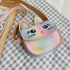 Girls Cat Mini Satchel with Ears Crossbody Bag