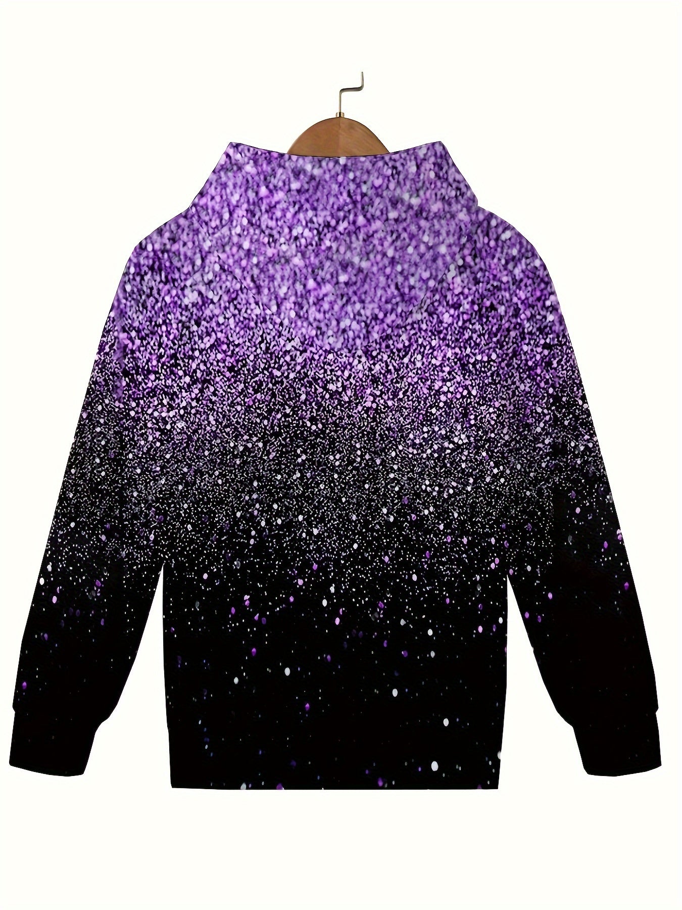 Gradient Sequin Effect Hooded Sweatshirt Boys Girls Kids Clothes Sports
