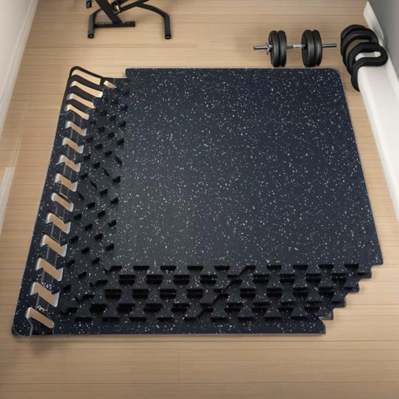 6 Interlocking Foam Gym Floor Mats Set for Home and Studio Use