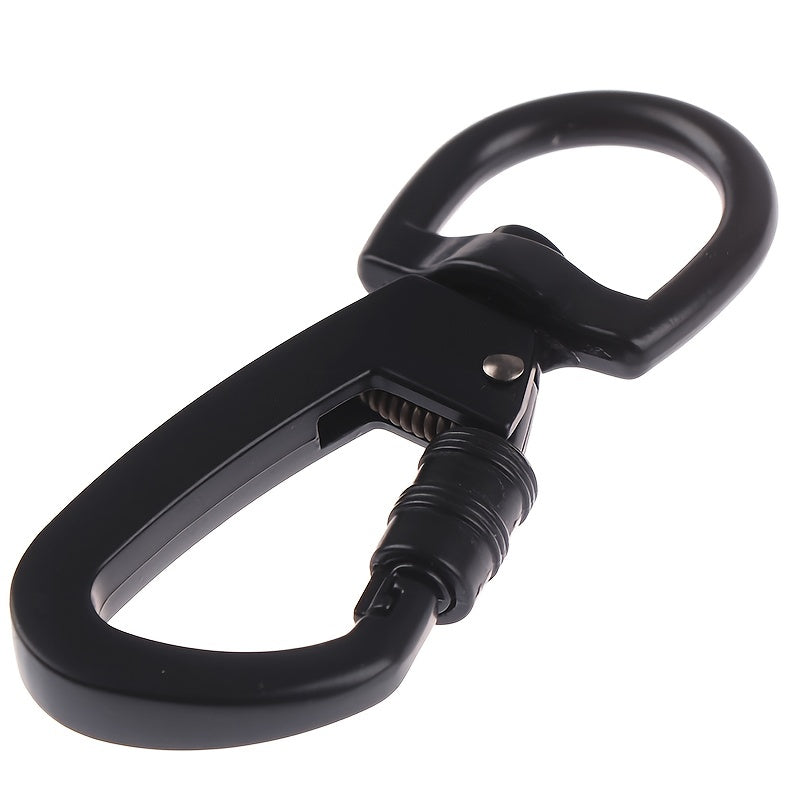 D Type Hanging Buckle Locking Carabiner Swivel Ring for Camping Hiking