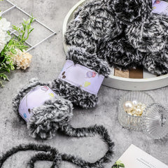 3pcs Faux Fur Yarn for Crochet & Knitting Soft Chunky