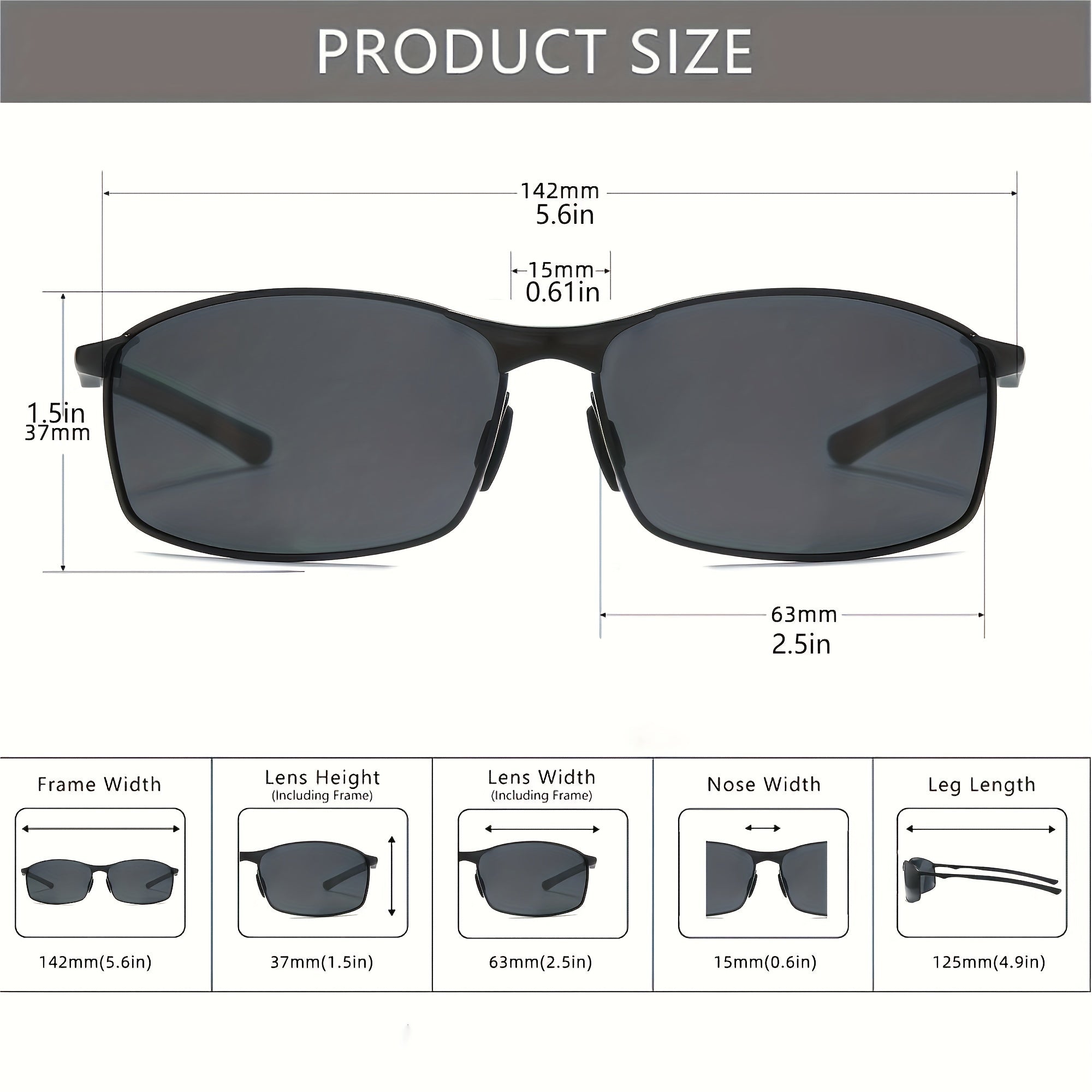 Men's Business Sunglasses UV400 Outdoor Riding Fishing Glasses