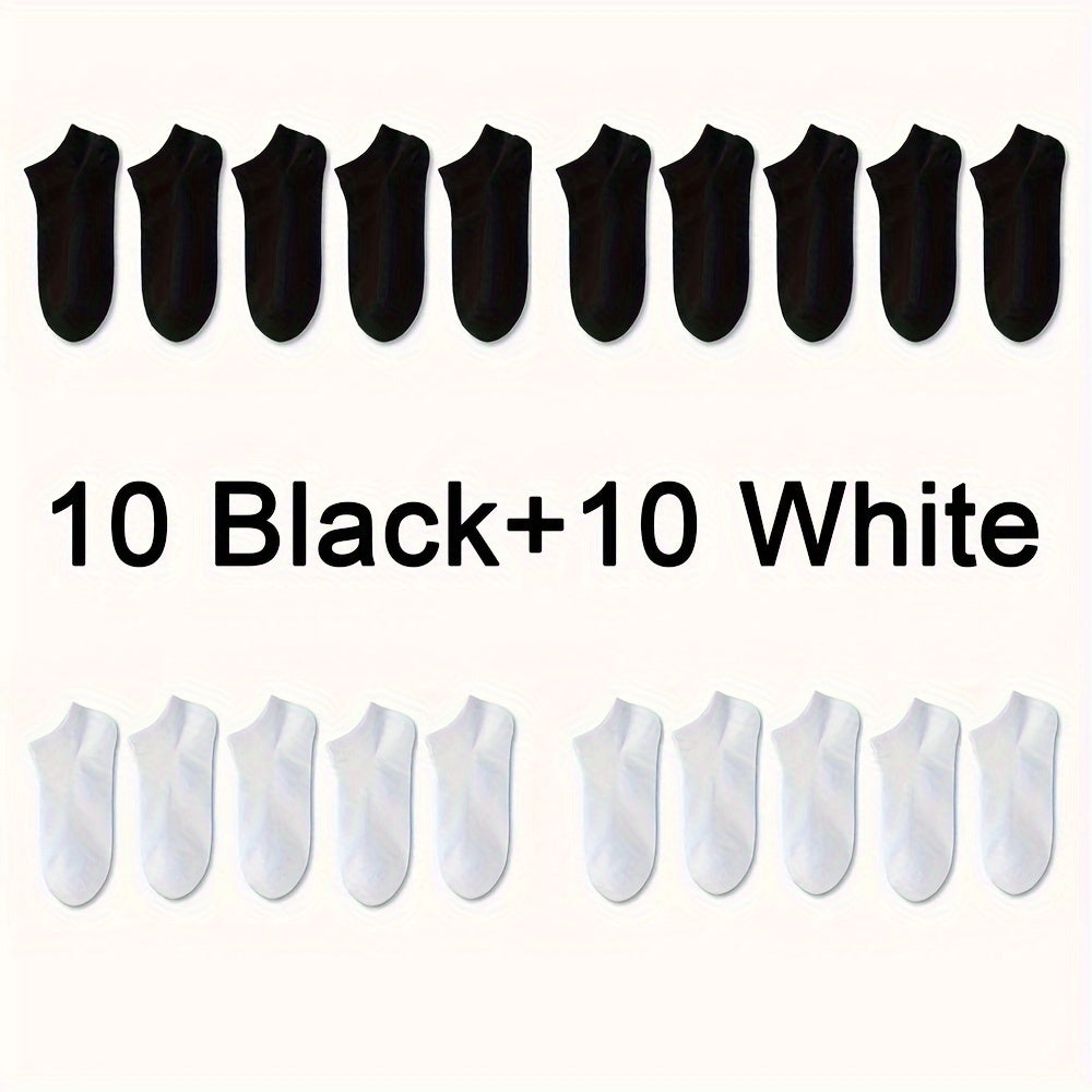 Quick Dry Anti-Odor Sport Socks for Men and Women - 20 Pairs