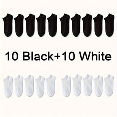 Quick Dry Anti-Odor Sport Socks for Men and Women - 20 Pairs