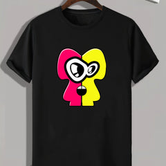 Cartoon Pattern Print Men's Sports T-shirt Graphic Tee