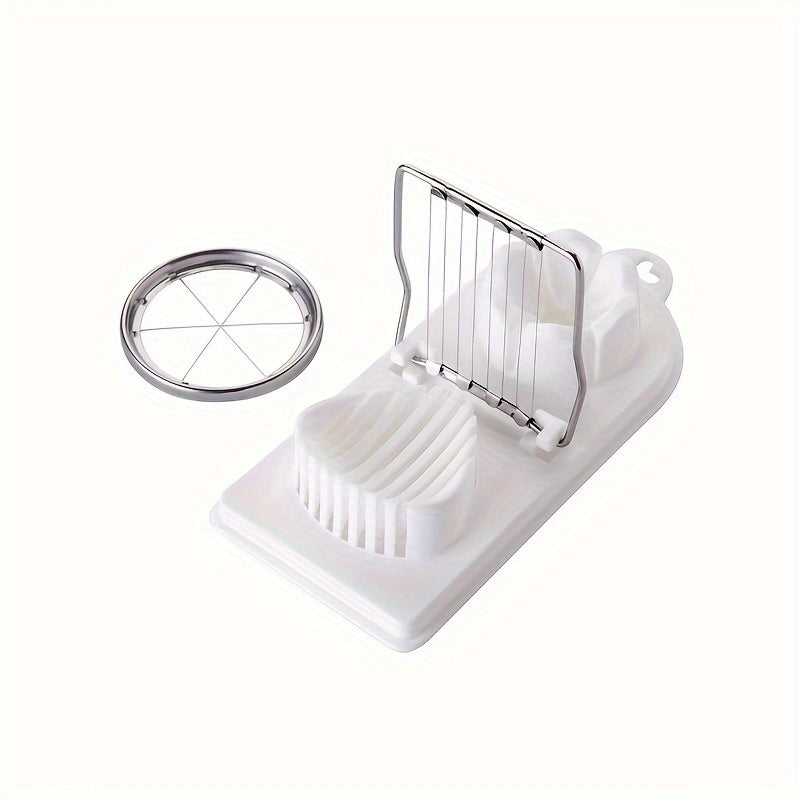 Small 2 in 1 Egg Cutter Stainless Steel Kitchen Accessory
