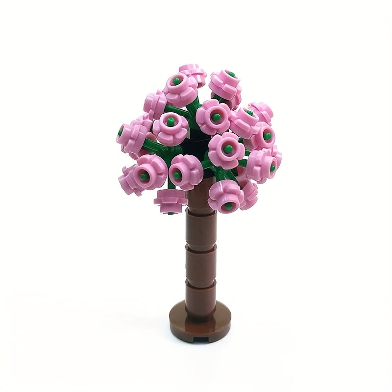 DIY Hydrangea City Street Garden Scene Decorative Set Creative MOC Assembly Toy