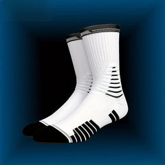 Men's Thickened Breathable Mid Calf Socks for Running Cycling Football