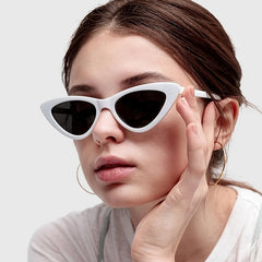 Vintage Cat Eye Sunglasses for Women Clout Goggles Plastic Frame Glasses