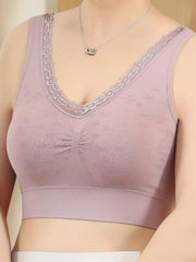 2pcs Lace Wireless Bras Women's Lingerie Set