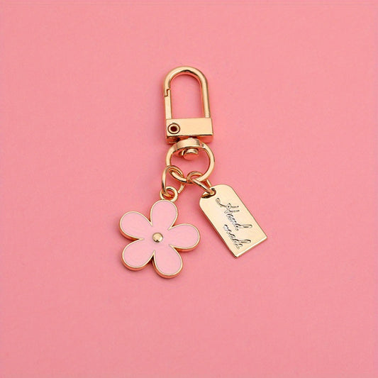 Cartoon Flower Keychain Metal Key Ring Purse Car Charm Gift